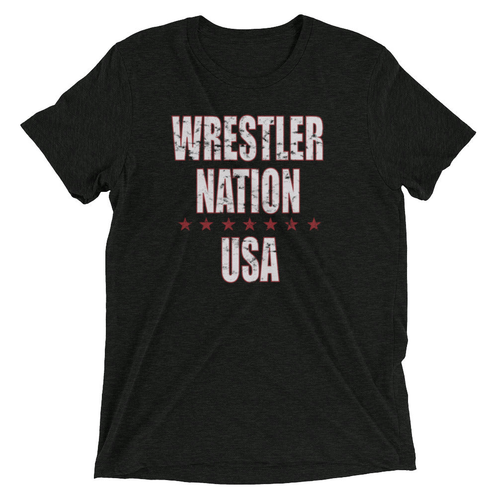 Women's Wrestler Nation USA Short Sleeve T-Shirt